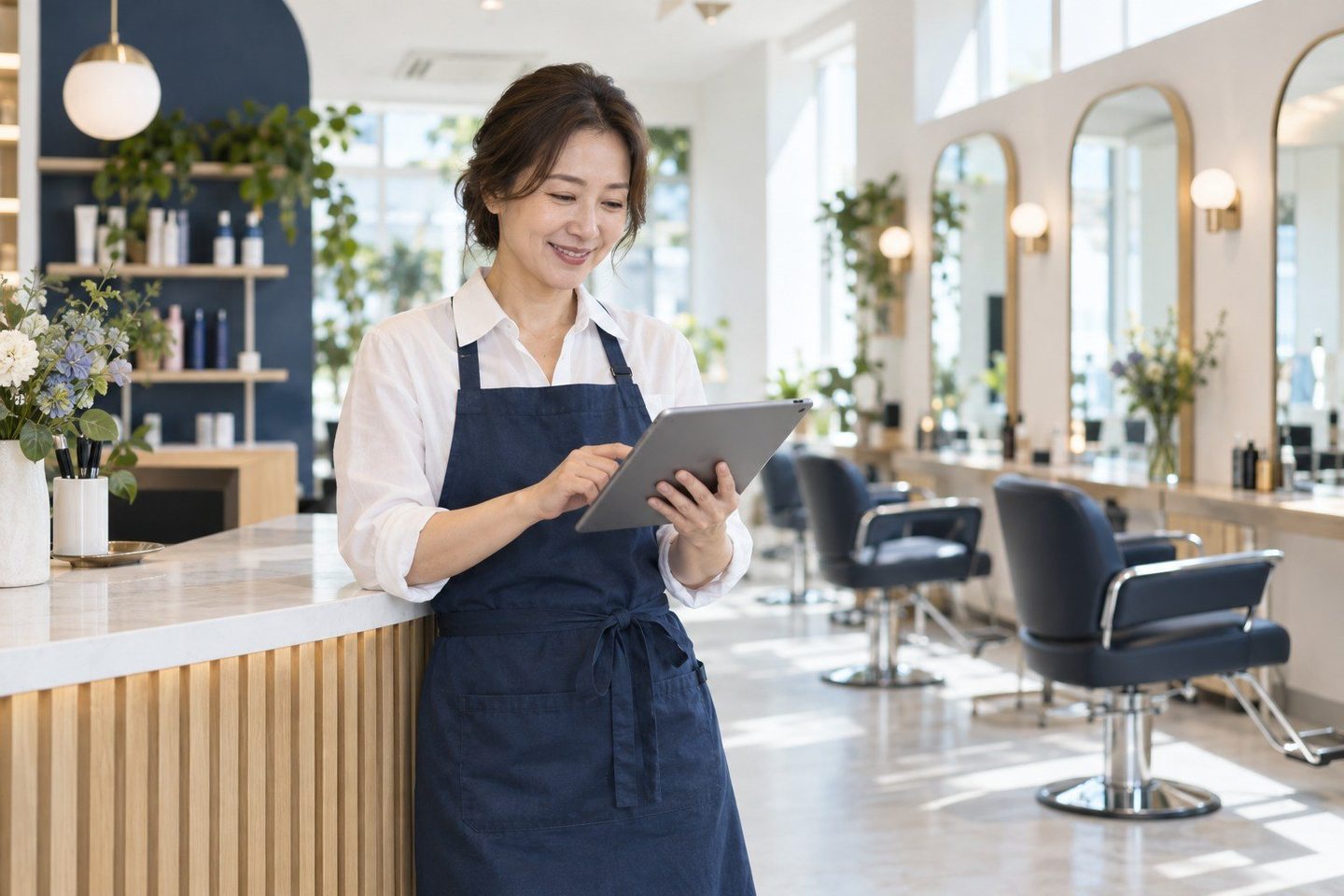 매장 계산대에서 노트북을 사용하는 운영자 — PG 신규사업자 카드단말기 사업자등록증사업자등록증, 번호가 나오기 전에도 할 일이 있어요. 연락 주시면 빈칸부터 채워 둘게요.